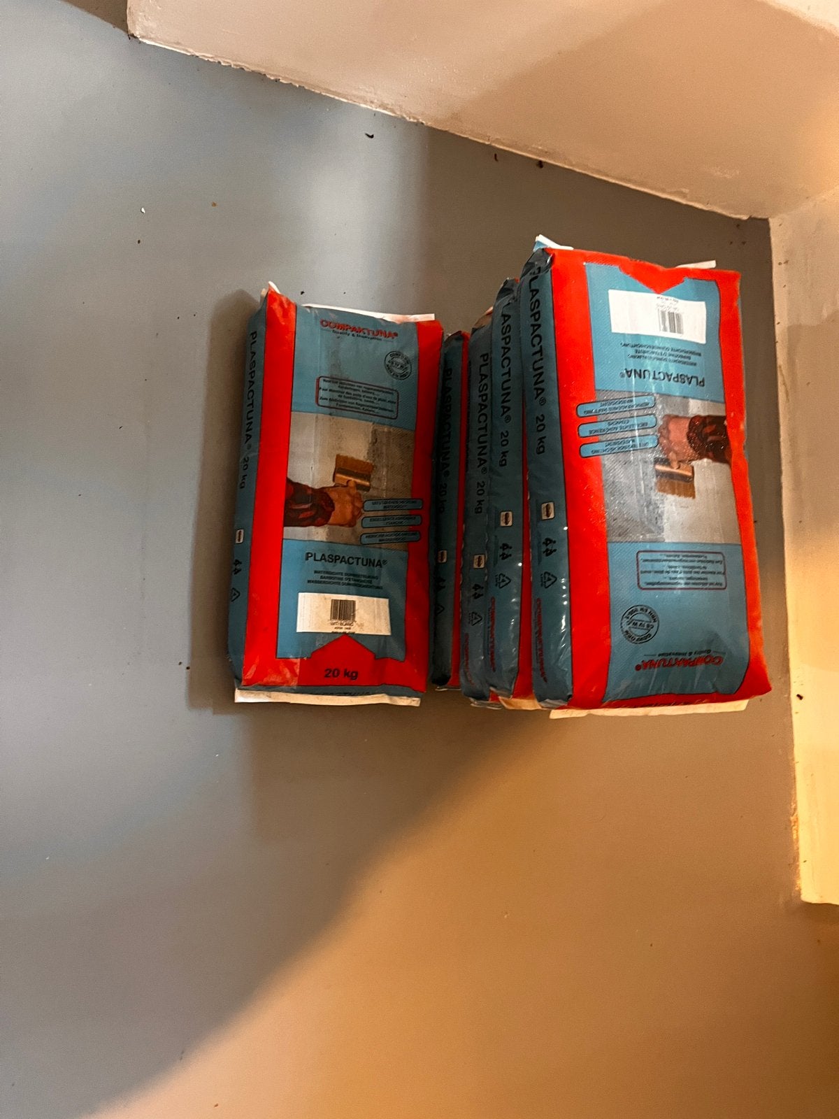 Plaspactuna waterdicht mortel, Ophalen, Nieuw