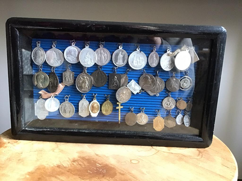 Scapulier medaille,brocante kruis,scapuliermedailles, Ophalen