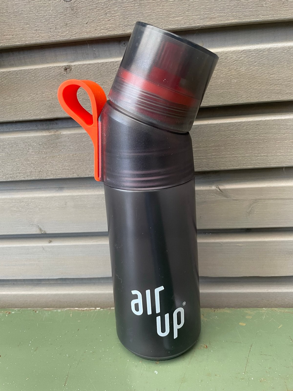Drinkfles air up grijs zwart oranje, Ophalen of Verzenden, Gebruikt