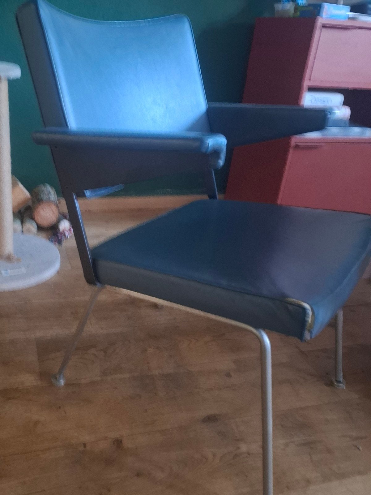 Fauteuil - Gispen Cordemeyer, Ophalen, Gebruikt, 50 tot 75 cm, Leer