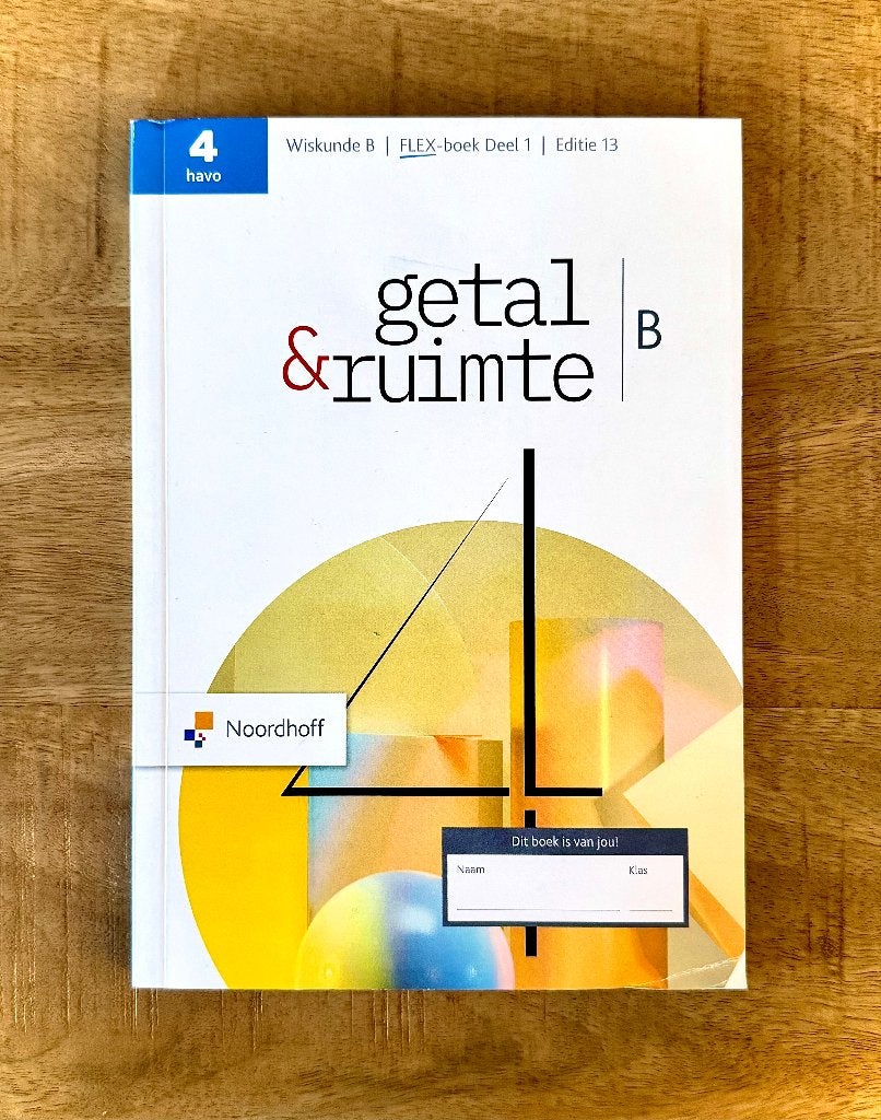 Getal & Ruimte HAVO B Deel 1 Leerboek, Wiskunde B 13e editie, Boeken, HAVO, Ophalen of Verzenden, Zo goed als nieuw, Wiskunde B