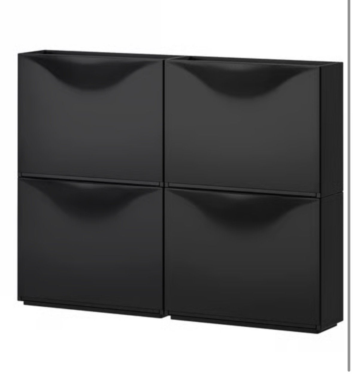 Schoenenkasten van Ikea (trones) zwart, Ophalen, Zo goed als nieuw
