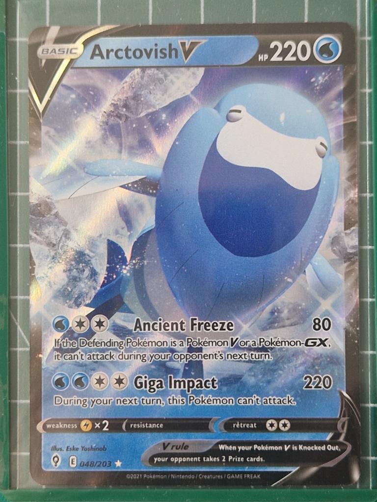pokemon kaart, Arctovish V, #048/203, Ophalen of Verzenden, Zo goed als nieuw