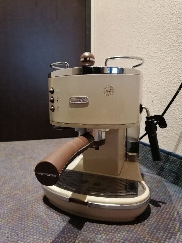 De'Longhi Icona Vintage ECO 311 espressomachine, Ophalen of Verzenden, Zo goed als nieuw, Espresso apparaat, Gemalen koffie