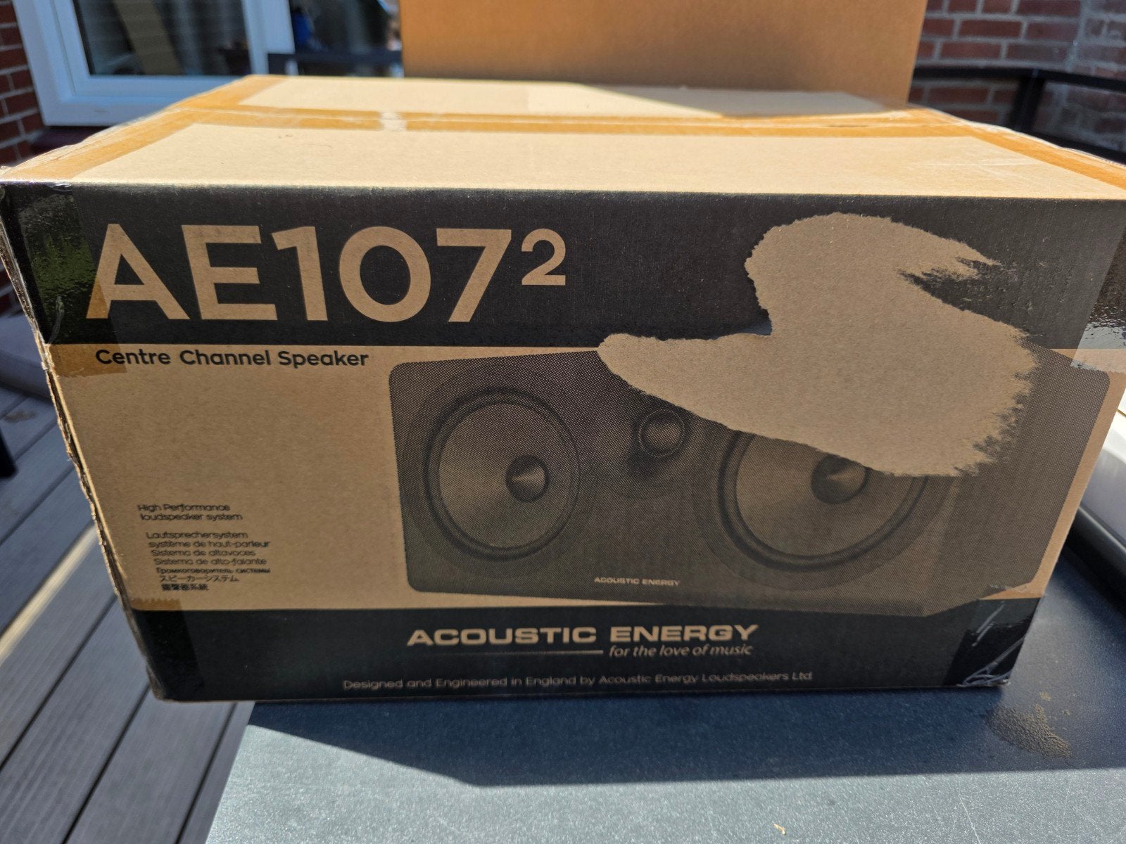 Acoustic Energy AE107² Center Speaker Zwart, Overige merken, Nieuw, Ophalen of Verzenden, Geschikt voor surround/home cinema
