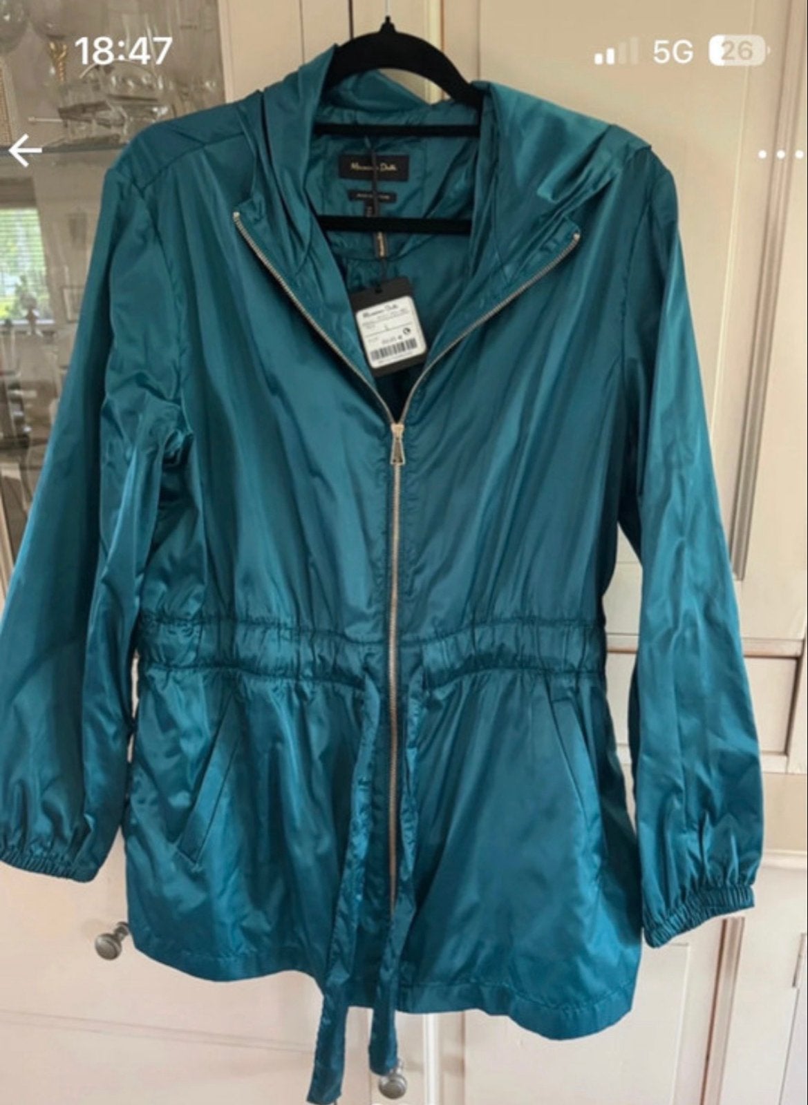 Massimo Dutti jas met capuchon - Nieuw met kaartjes, Ophalen of Verzenden, Nieuw, Maat 42/44 (L), Groen