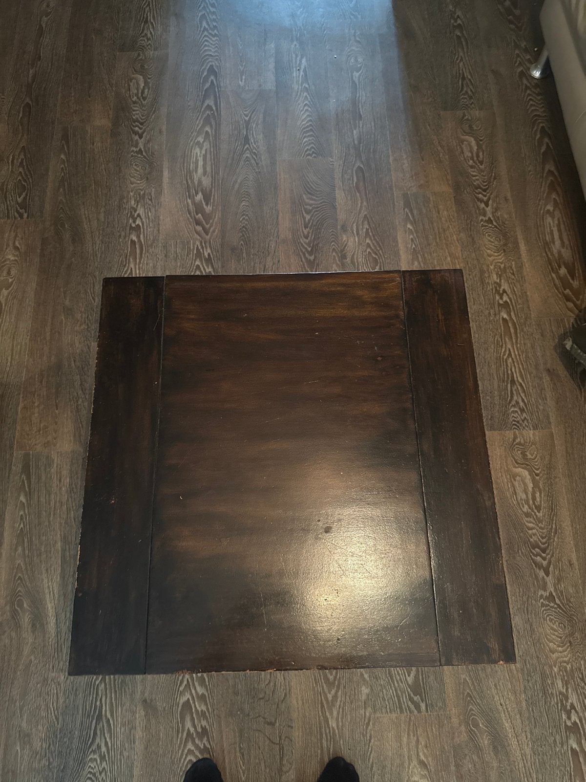 Massief houten salontafel - Donkerbruin, Gebruikt, 50 tot 100 cm, 5 – 50, Eikenhout