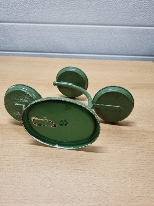 Kandelaar retro groen metaal, Ophalen of Verzenden