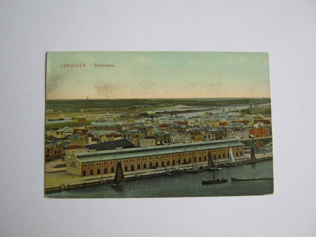 Ansichtkaarten Nederland, TC 9-79 IJmuiden, Panorama 1926, Ophalen of Verzenden, 1920 tot 1940, Gelopen, Noord-Holland