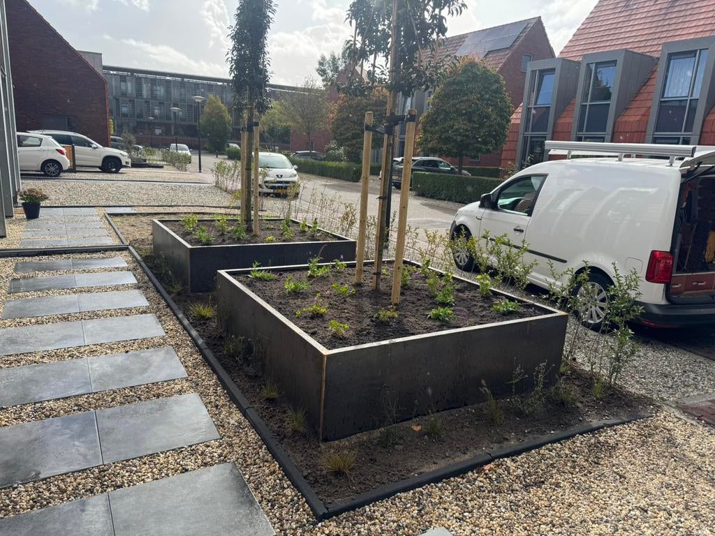 🌿Cortenstalen bloembakken voor een sfeervolle tuin op maat, Ophalen, Zo goed als nieuw, Tuin, 60 cm of meer