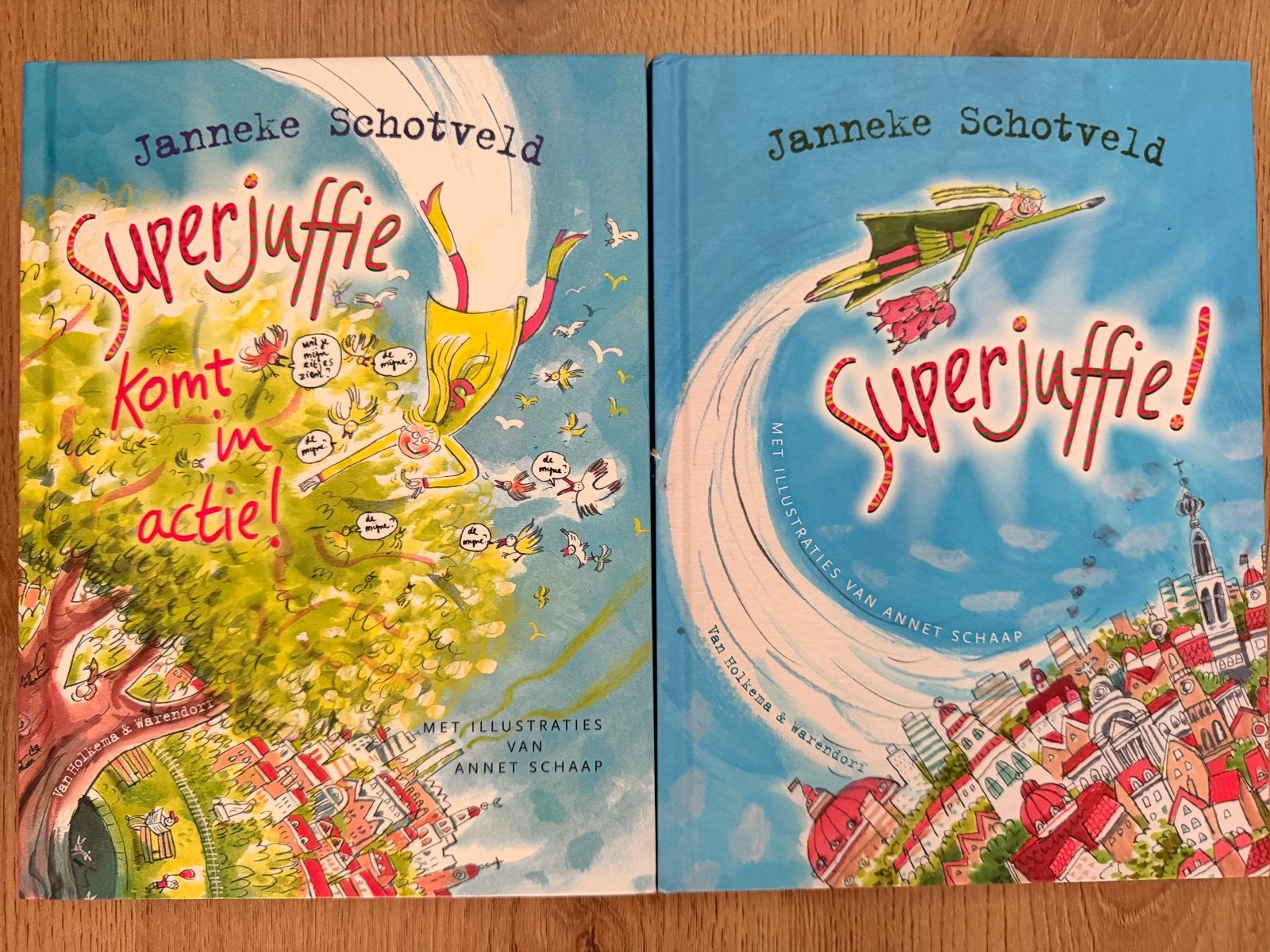 Superjuffie boekenreeks - 5 delen van Janneke Schotveld, Ophalen of Verzenden, Zo goed als nieuw, Fictie algemeen