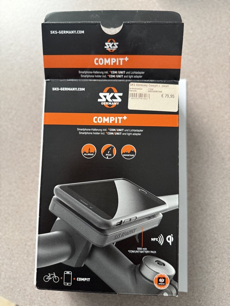 SKS Compit Smartphonehouder voor fiets met Powerbank, Ophalen of Verzenden, Zo goed als nieuw, SKS Germany