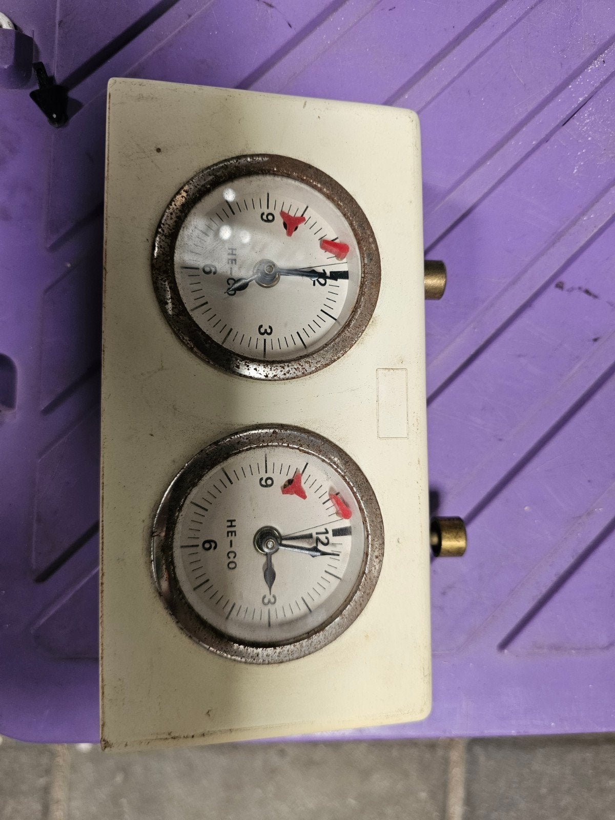 Vintage HE-CO schaakklok - Mechanisch, Ophalen of Verzenden