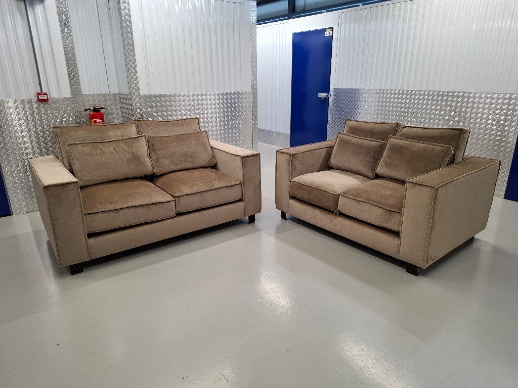 Set van 2 comfortabele zitsbanken, Huis en Inrichting, Banken | Bankstellen, Ophalen, 150 tot 200 cm, 75 tot 100 cm, Rechte bank