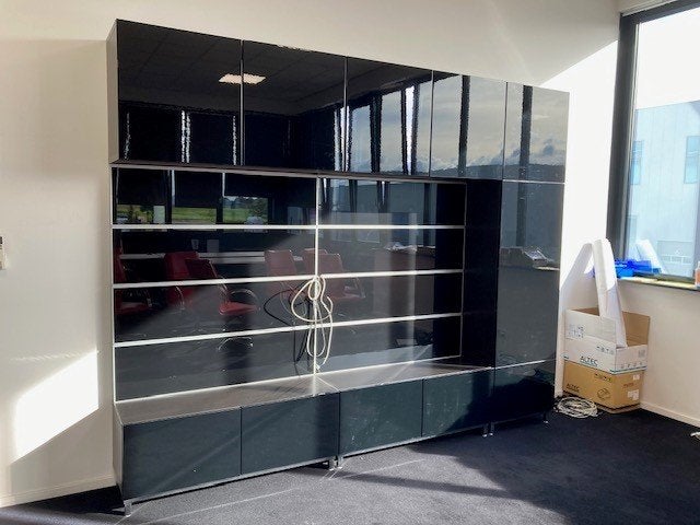 tv meubel wandmeubel voor kantoor of in huis, zwart, Huis en Inrichting, Ophalen, 250 tot 300 cm, 150 tot 200 cm, 25 tot 50 cm