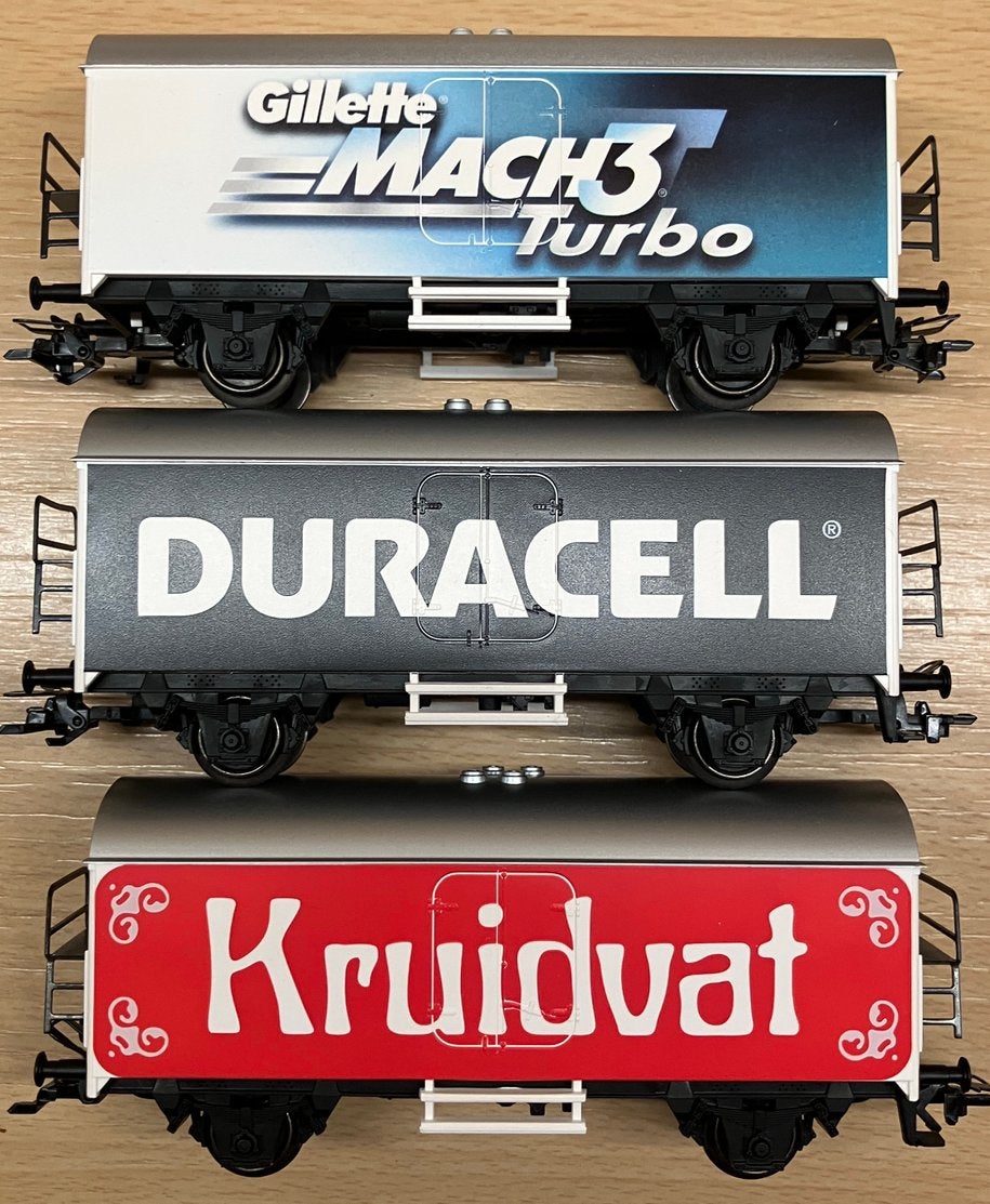 3 Märklin NS reclame wagons, Wisselstroom, Ophalen of Verzenden, NS, Märklin