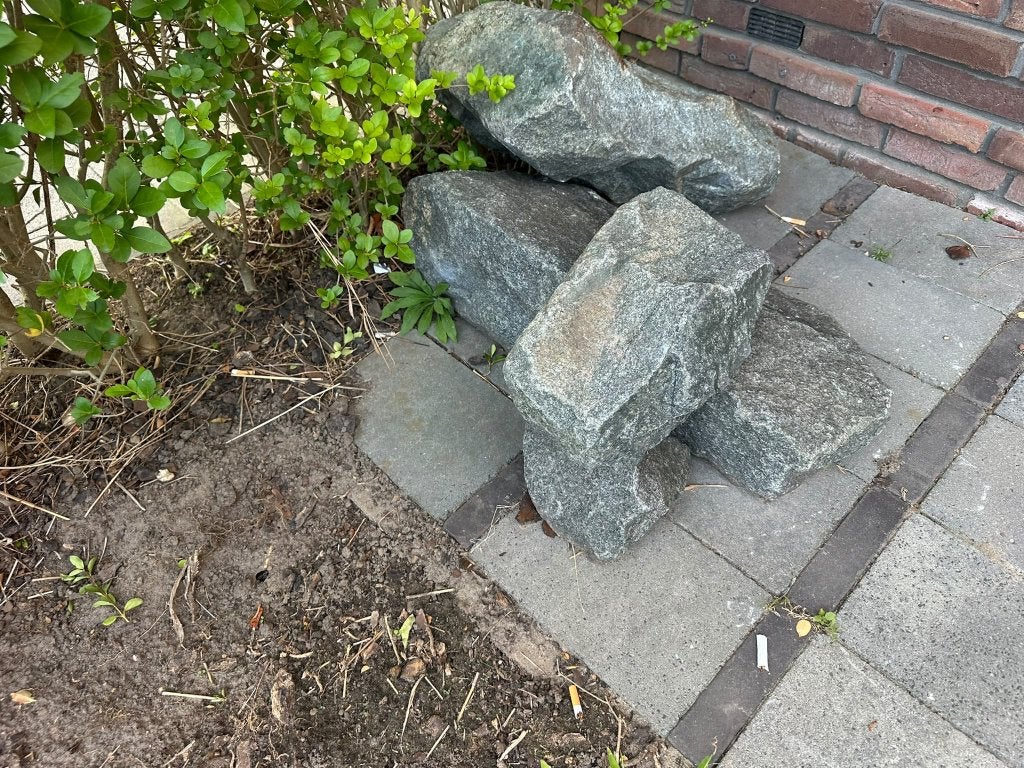 Natuursteen rotsblokken / gneis – grijs/groen – tuin, Tuin en Terras, Ophalen, Overige materialen, Gebruikt, Kei