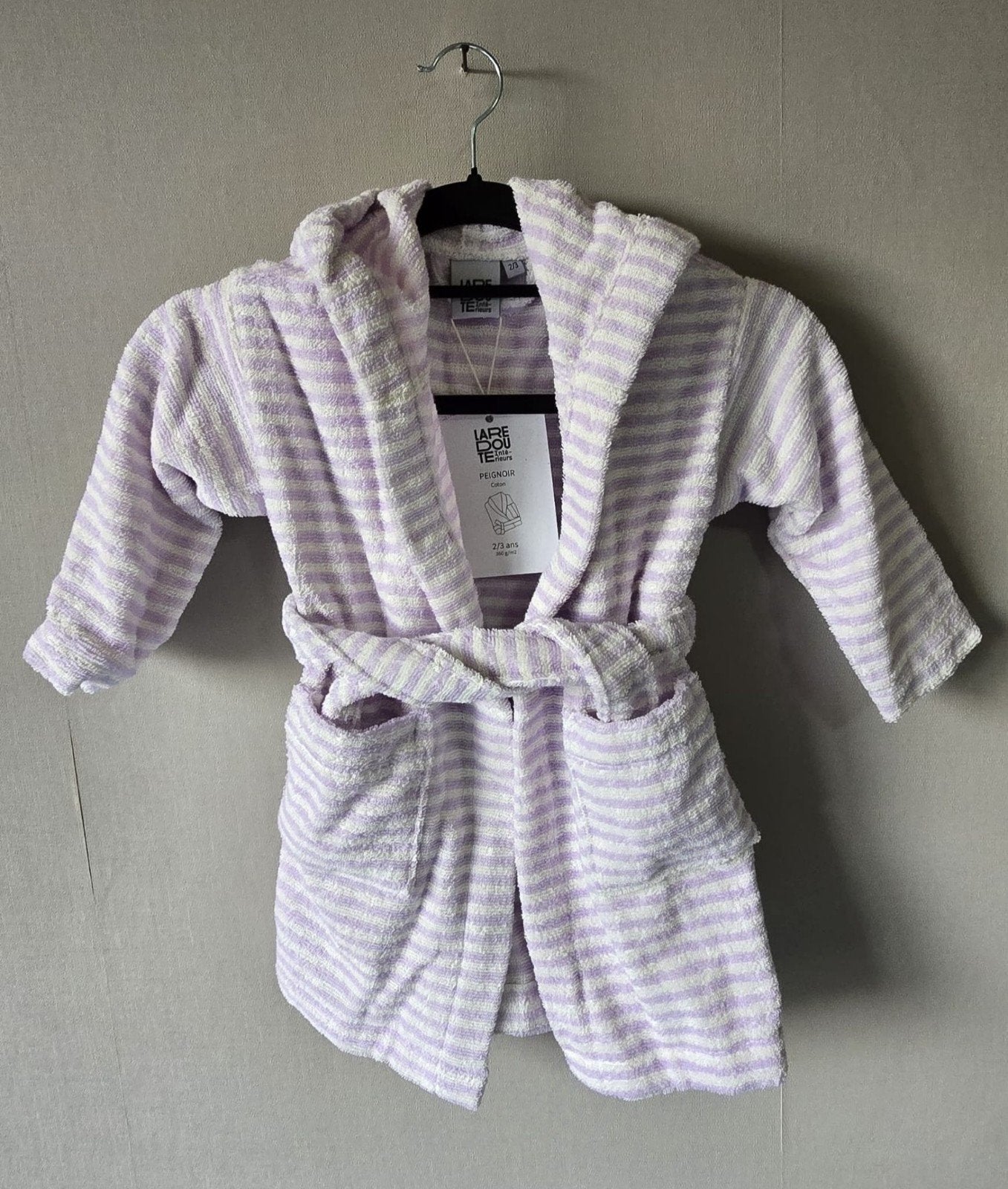 La Redoute Kids Striped Hooded Bathrobe, La Redoute, Ophalen of Verzenden, Nieuw, Maat 34 (XS) of kleiner