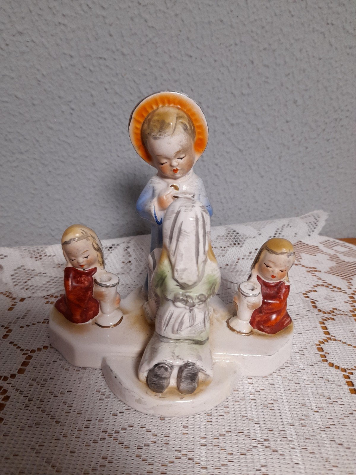 Antiek porseleinen beeldje ca 14 cm hoog., Ophalen of Verzenden, Zo goed als nieuw, Dier