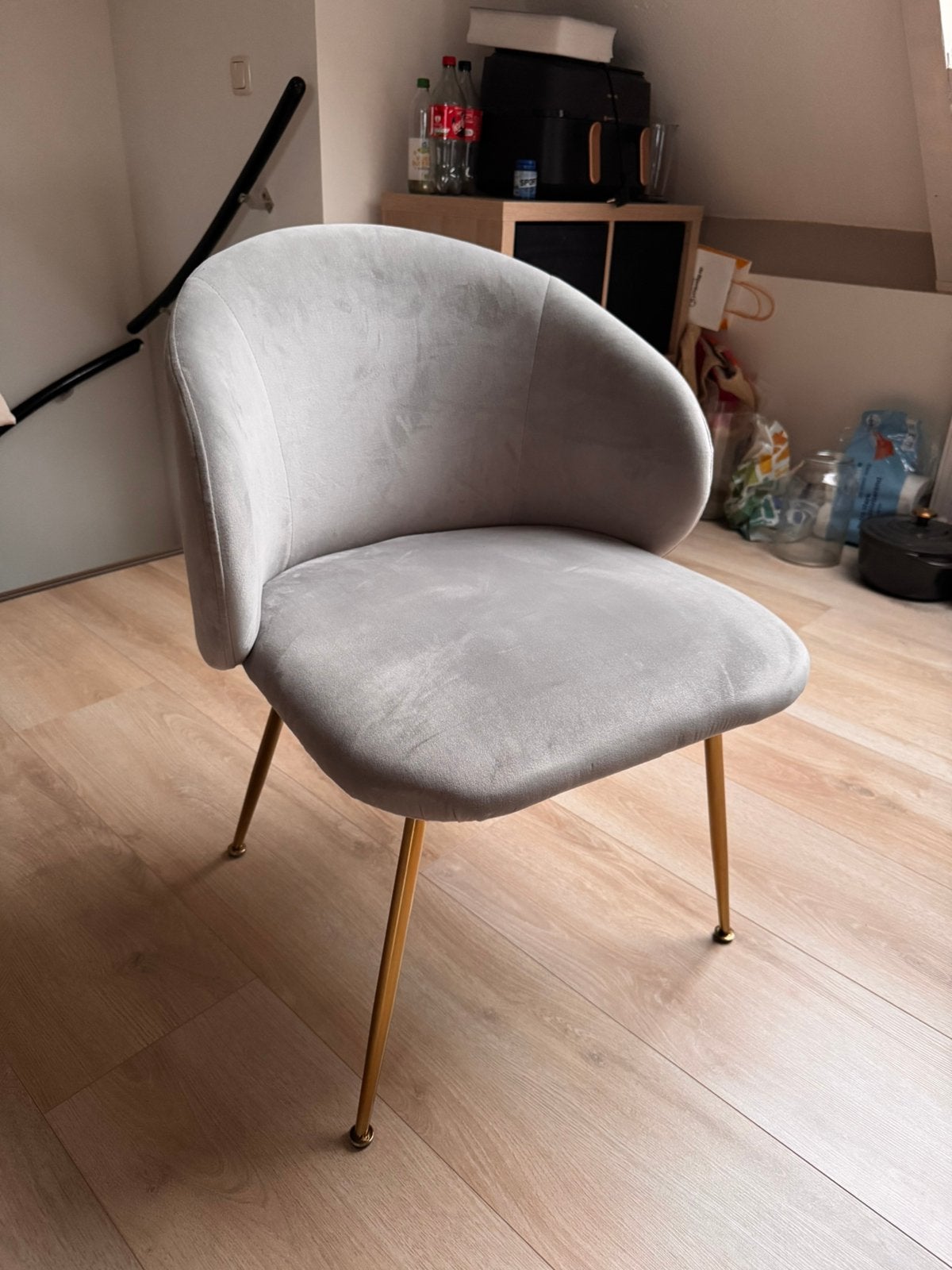 4 eetkamerstoelen, Huis en Inrichting, Ophalen, Zo goed als nieuw, Vier, Stof