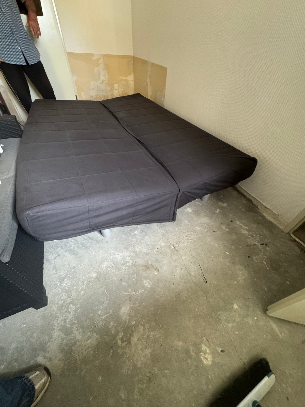 Nooit gebruikte IKEA Nyhamn slaapbank 3-zits - Donkergrijs, Huis en Inrichting, Slaapkamer | Slaapbanken, Gebruikt, Tweepersoons