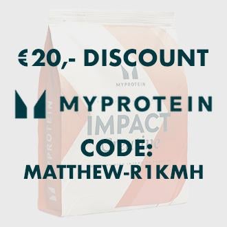 MyProtein €20 korting / €20 discount, Eén persoon, Kortingsbon, Overige typen