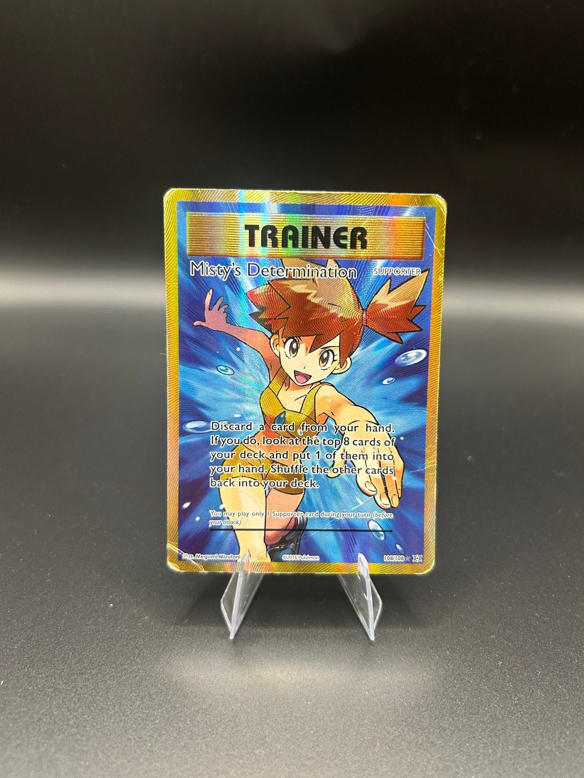 Misty's Determination Trainer Pokémon kaart - MP conditie, Ophalen of Verzenden, Gebruikt, Losse kaart