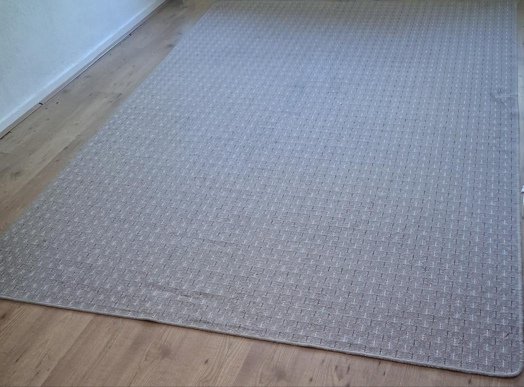 Modern tapijt 303x197 cm - Beige/Grijs, Ophalen, Gebruikt, Grijs, 200 cm of meer