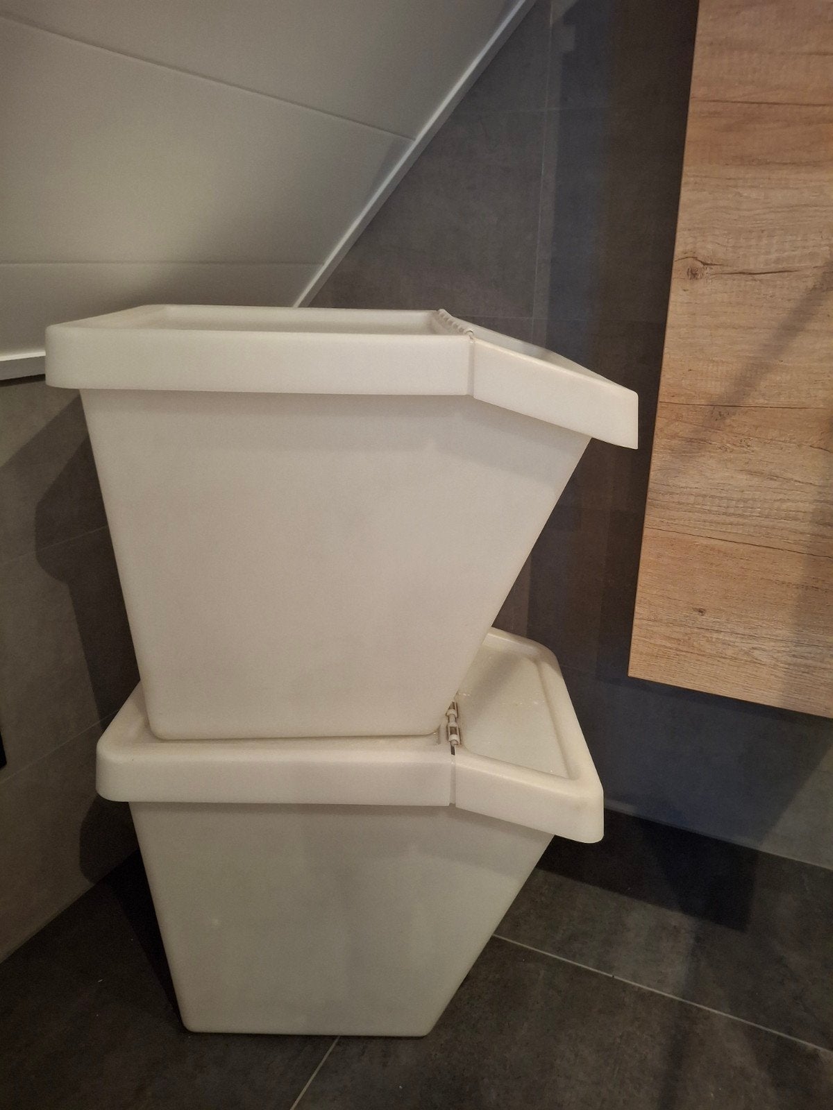 plastic wasmand/opbergbox, Ophalen, Gebruikt