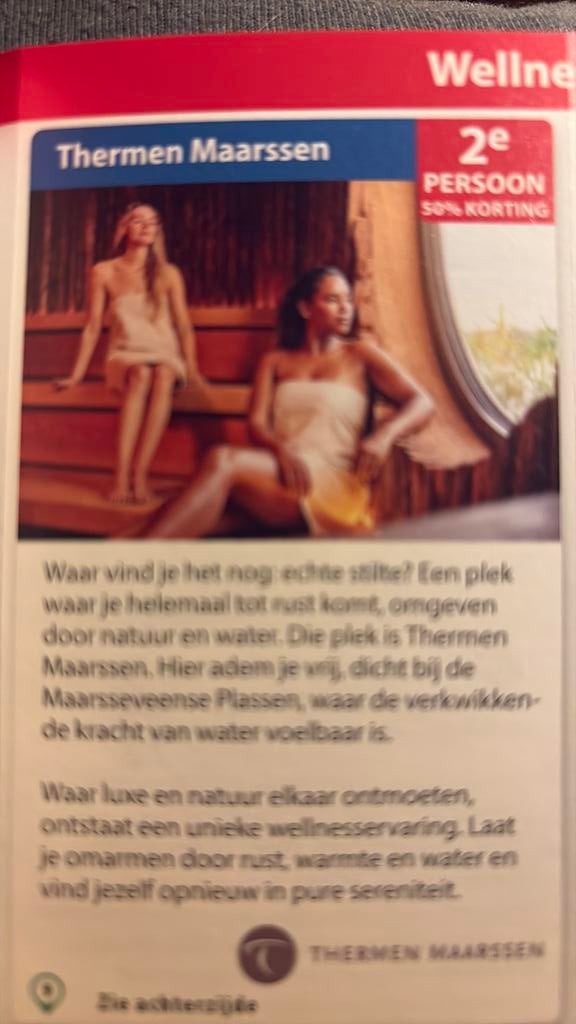 Kortingsbon Thermen Maarssen, Tickets en Kaartjes