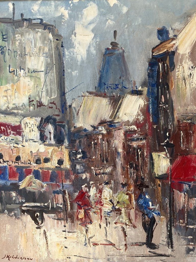 Jan Kelderman, Antiek en Kunst, Doek, Impressionistisch, Ophalen of Verzenden, Gesigneerd