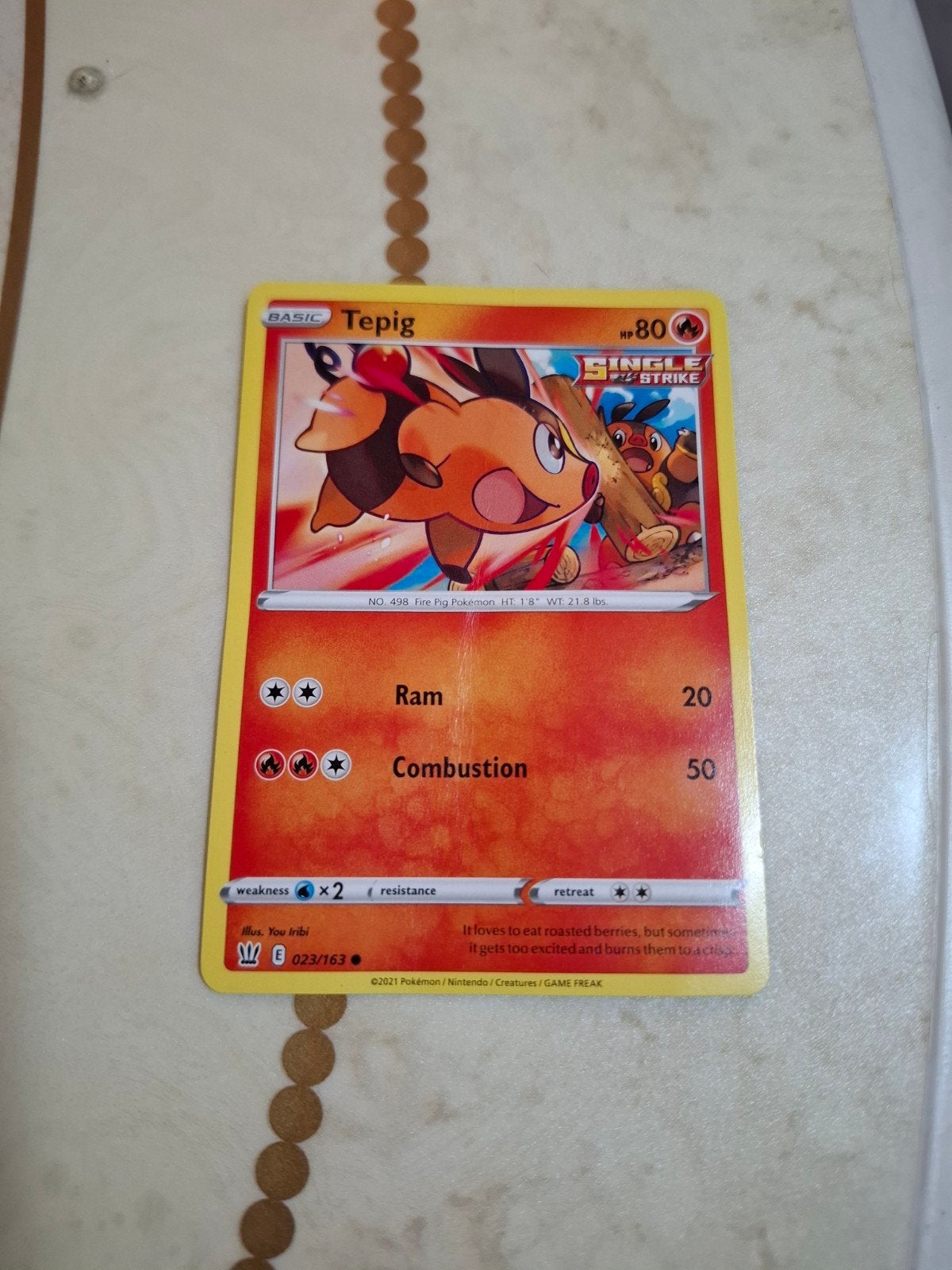 Tepig Pokémon Kaart - Basic - HP80 - 023/163, Ophalen of Verzenden