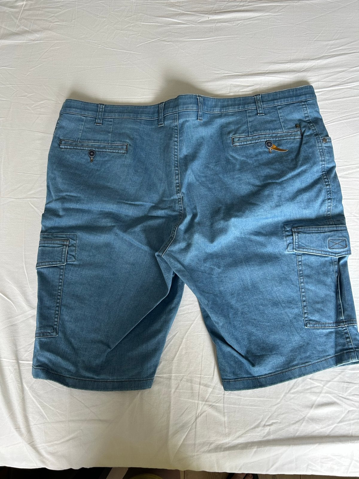 Heren jeans cargo korte broek merk Flynn, maat 56, Verzenden, Zo goed als nieuw, Blauw, W40 - W42 (confectie 56/58)