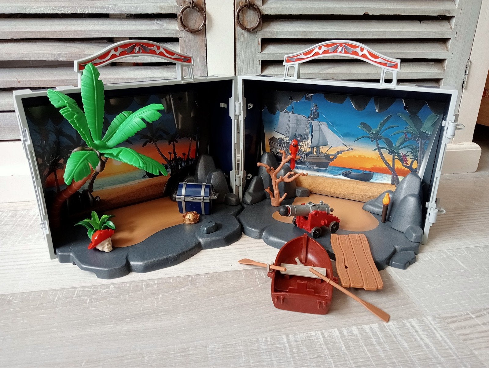 Playmobil piratenset met koffer, Ophalen
