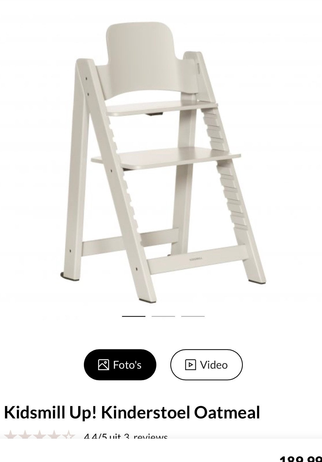 Kidsmill kinderstoel + newborn set te koop, Ophalen, Zo goed als nieuw, Meegroeistoel