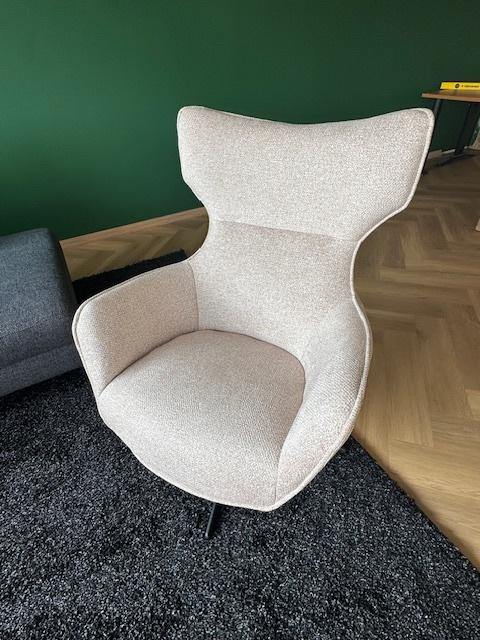 Fauteuil nieuw beige/wit (2 beschikbaar), Ophalen, Nieuw, 75 tot 100 cm, 75 tot 100 cm