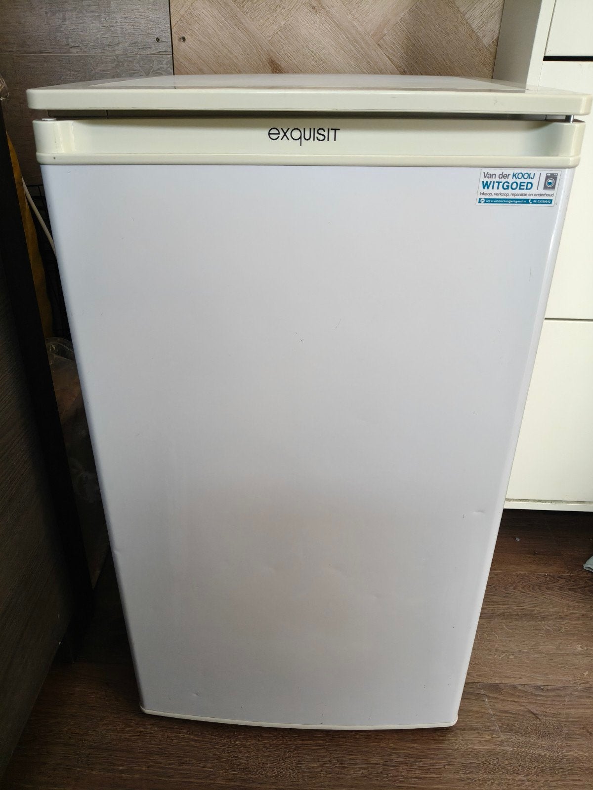 Exquist tafelmodel koelkast met vriesvak te koop!!!, Gebruikt, 100 tot 150 liter, Energieklasse A of zuiniger, 45 tot 60 cm