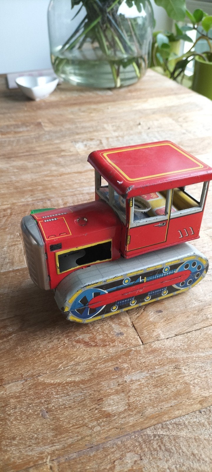 Vintage blikken speelgoed tractor MF 154 - Made in China, Ophalen of Verzenden, Gebruikt