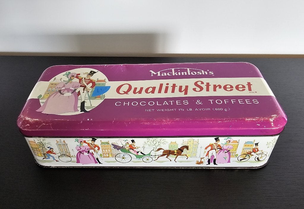 LEUK OUD BROCANT "MAKINTOSH'S QUALITY STREET" BLIK, Verzamelen, Blikken, Ophalen of Verzenden, Gebruikt, Overige, Overige merken