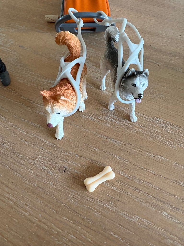 Schleich Antarctica expeditie set met husky's en onderzoeker, Ophalen, Gebruikt