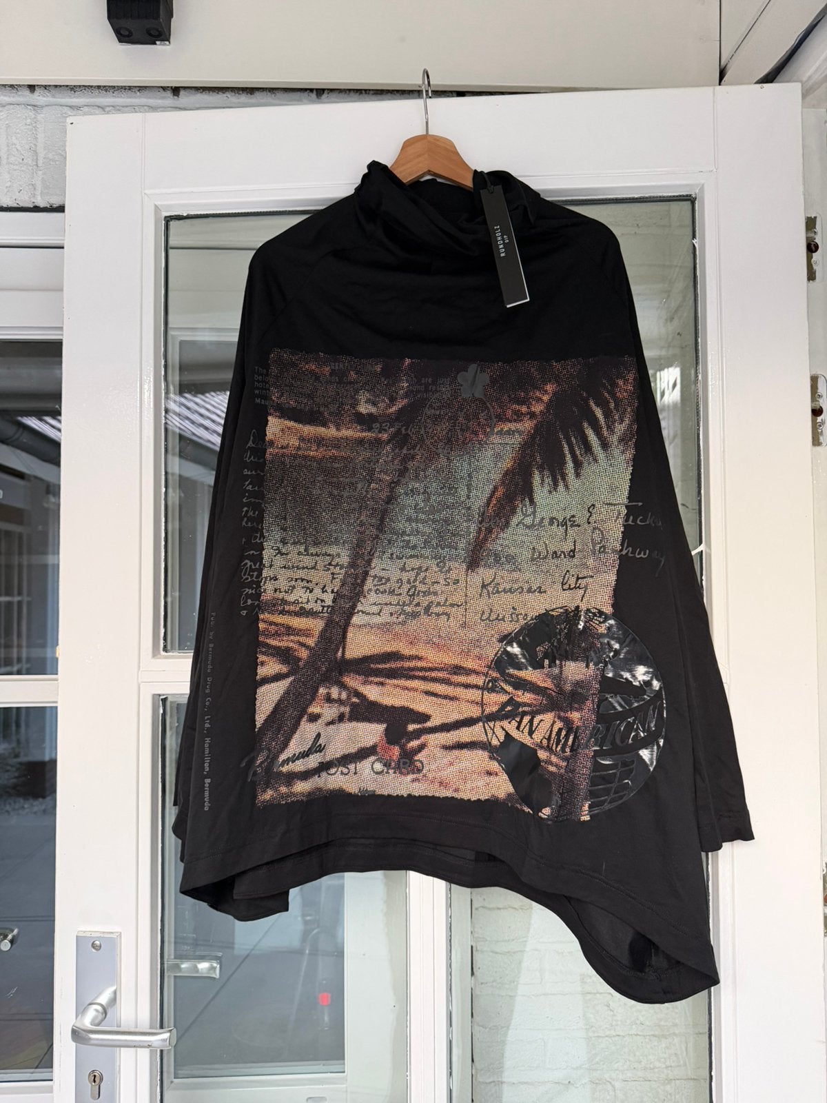 Waikiki black print shirt Rundholz Dip mt OS, Zwart, Rundholz, Nieuw, Lange mouw