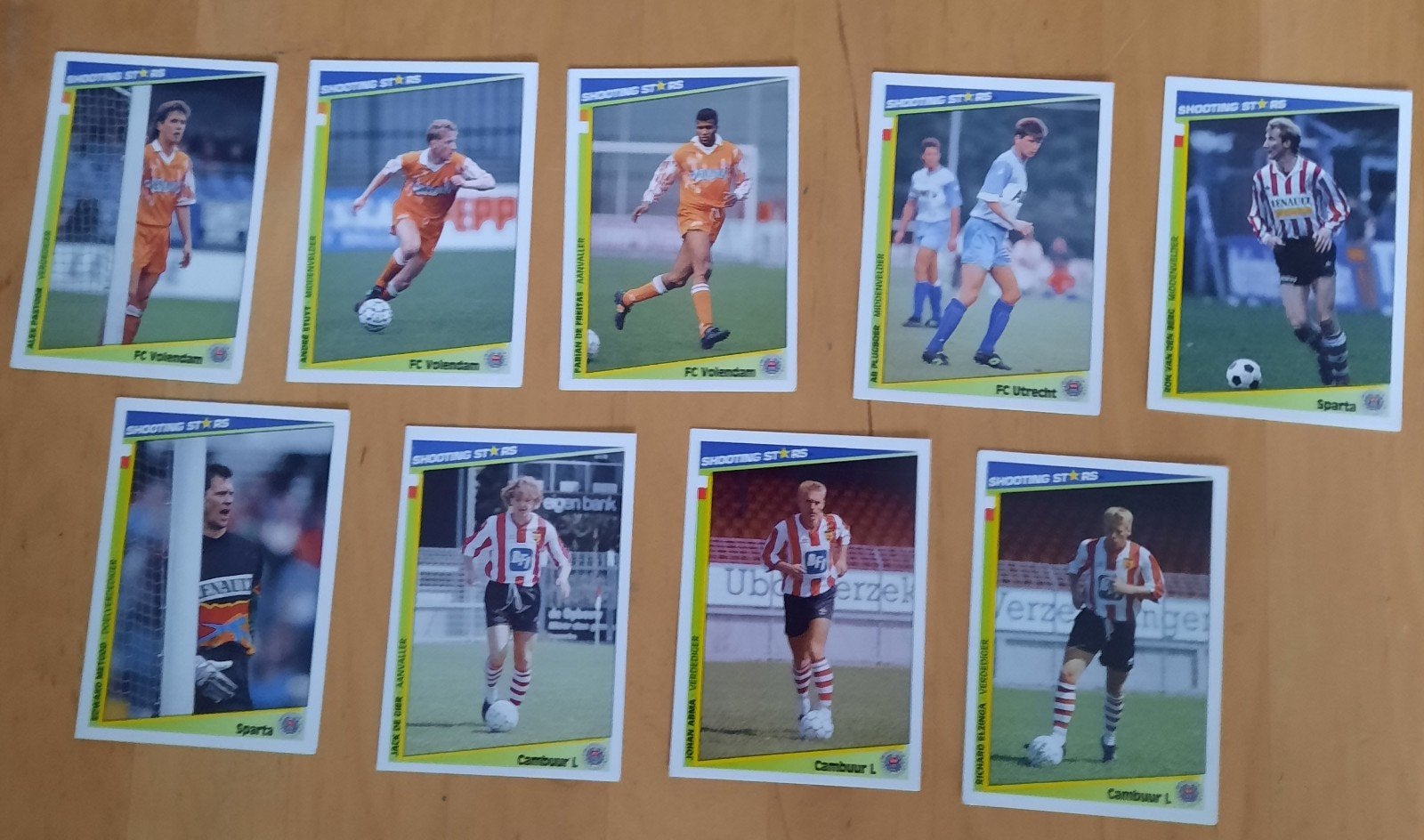 Voetbal spelerskaarten uit de Shooting Stars serie 1992/93, Ophalen of Verzenden, Zo goed als nieuw, Poster, Plaatje of Sticker