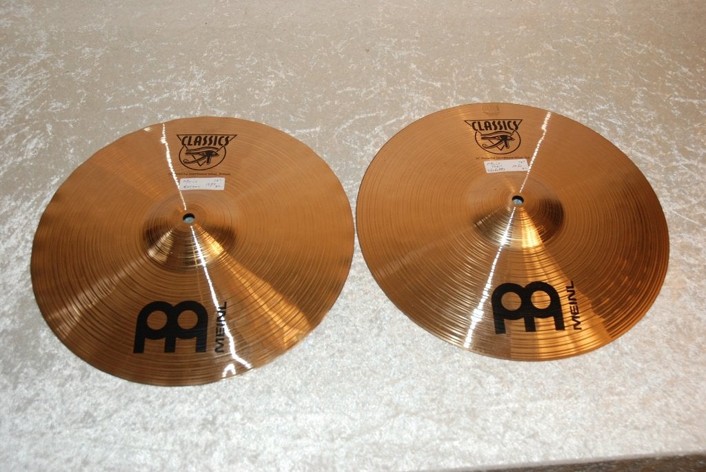 Meinl Classics soundwave hihat bekkens 1062/1272gr 14 inch, Gebruikt, ., Drums of Percussie, Ophalen of Verzenden