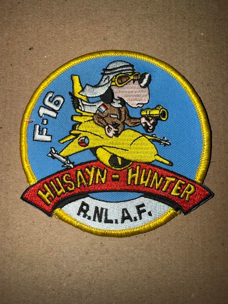 F-16 Husayn-Hunter R.N.L.A.F. Patch, Verzenden, Luchtmacht, Nederland, Embleem of Badge