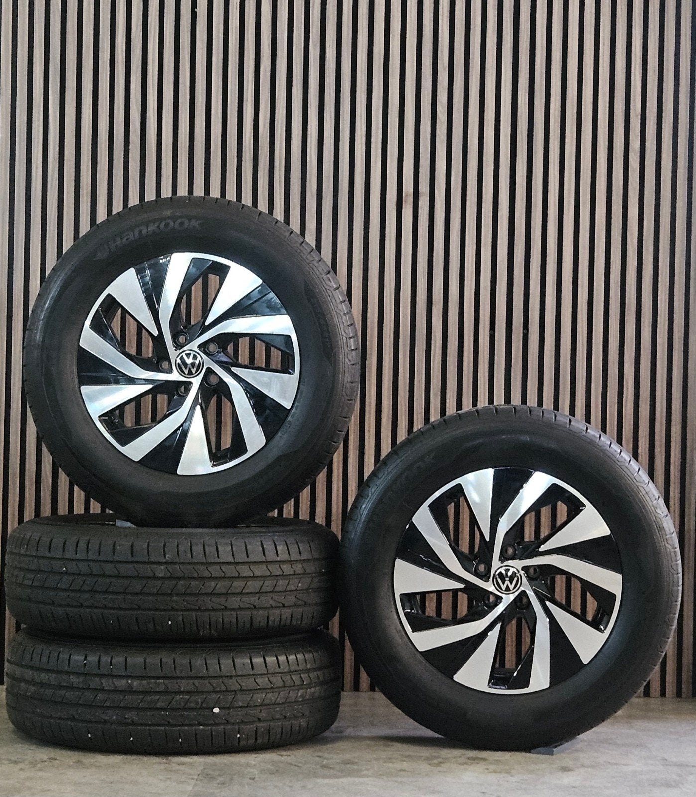 Nette 17" Orig Volkswagen Tiguan Velgen+GOEDE Banden 5x112, Banden en Velgen, 17 inch, Personenwagen, Volkswagen