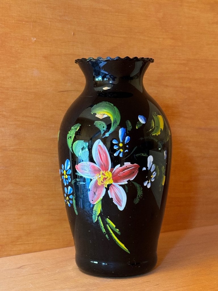 Booms glas zwart vaasje, Antiek en Kunst, Ophalen of Verzenden