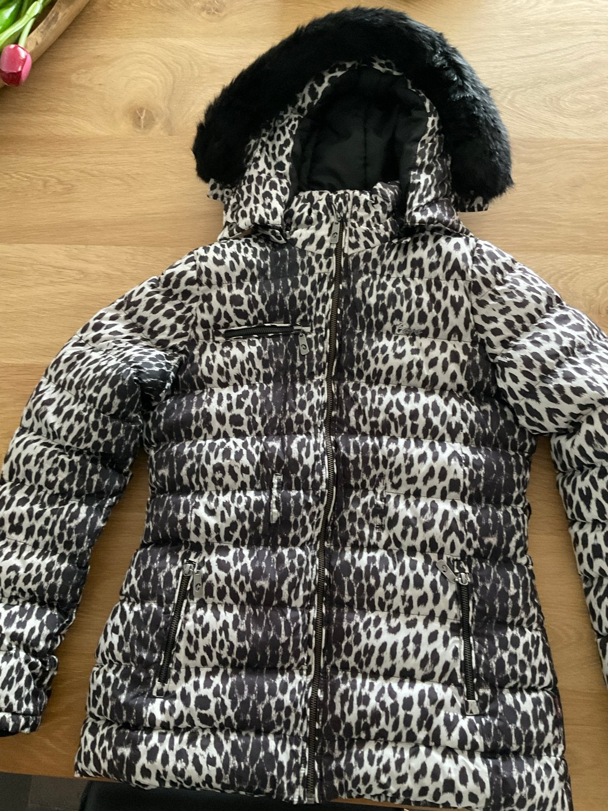 Cars Herfst/Winterjas Bruin/Beige, Zwarte Bontkraag 36. 38, Ophalen of Verzenden, Zo goed als nieuw, Maat 36 (S), Bruin
