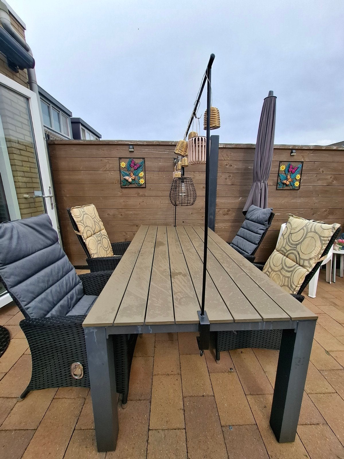 Verstelbare wicker tuinstoelen i.z.g.s., Ophalen, 4 zitplaatsen, Zo goed als nieuw, Wicker