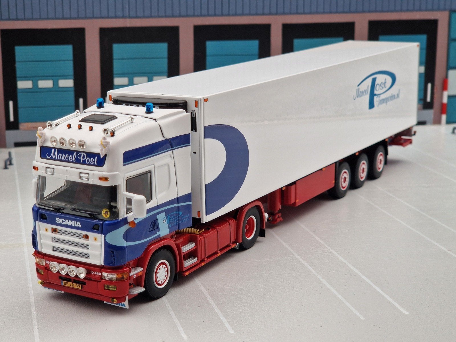WSI - Scania 164L 480 Marcel Post, Hobby en Vrije tijd, Modelauto's | 1:50, Ophalen of Verzenden, Nieuw, Bus of Vrachtwagen, Wsi