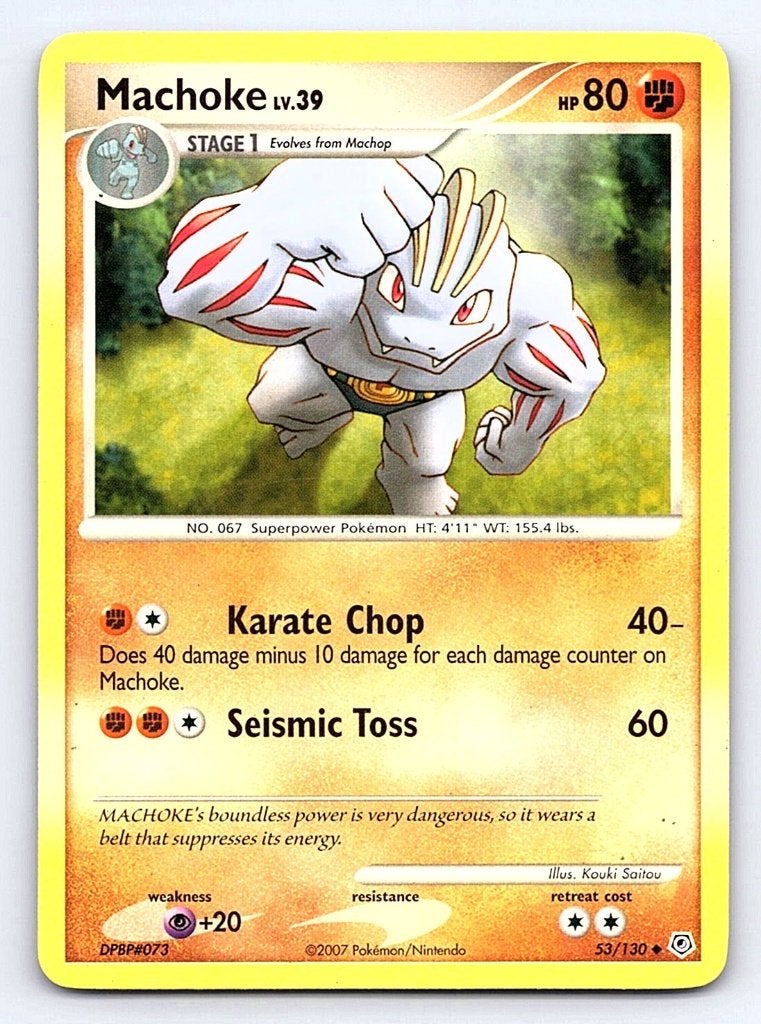 Machoke DP 53 non holo, Ophalen of Verzenden, Gebruikt, Losse kaart